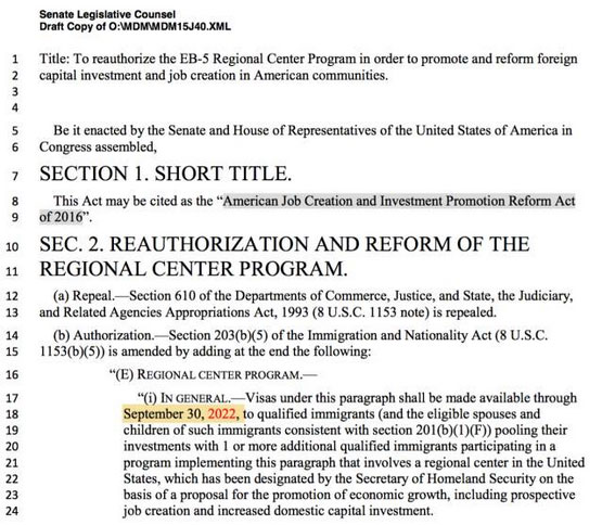 EB5最新立法改革草案出爐，漲價或成定局！