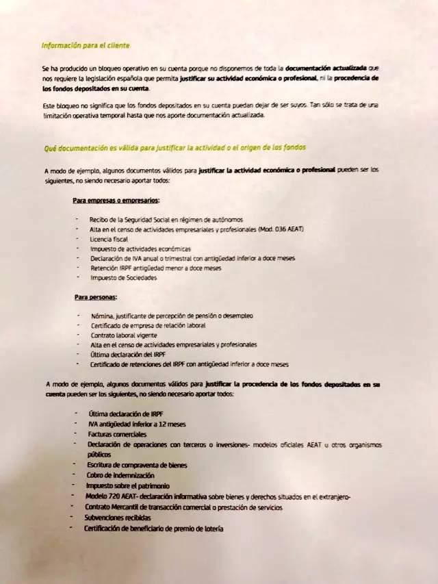西班牙Bankia銀行或凍結(jié)企業(yè)賬戶，在西華企應(yīng)做好相關(guān)措施